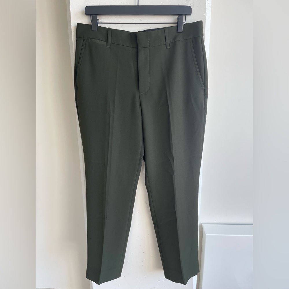 Vince Tailored Crop Ankle Pants in Dark Olive Size 12 - Picture 2 of 6